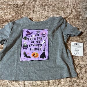 Kids Halloween Graphic Tee - Gray and Purple